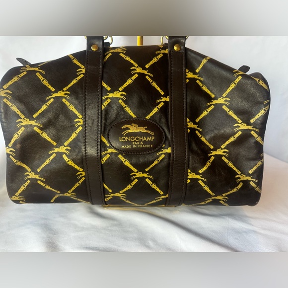 ✨Rare Vintage Longchamp Horsebit Leather Boston Bag✨ - Picture 2 of 16